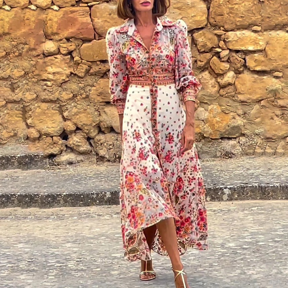 M/L NWT Floral Dresses in Blue and Red